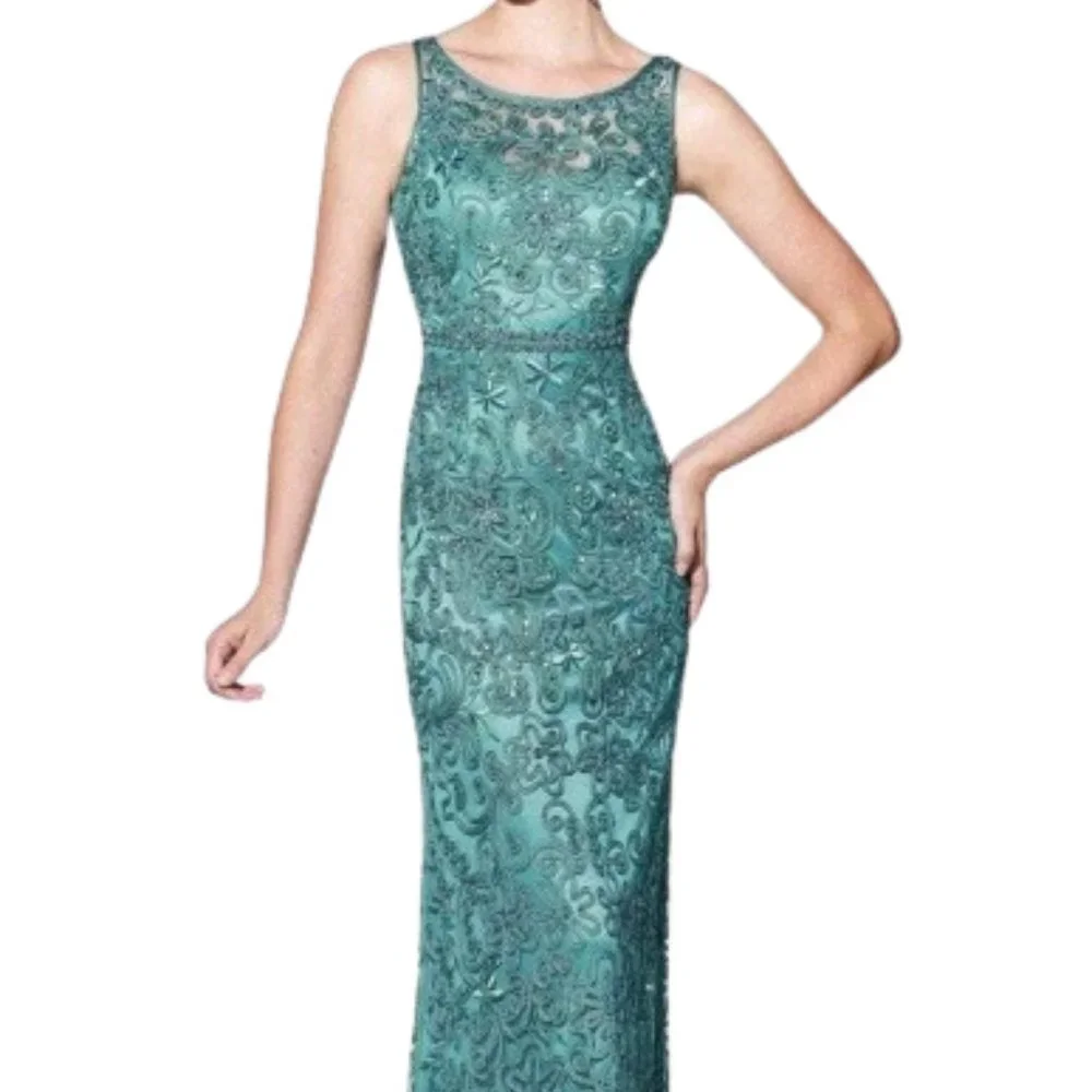 Cameron Blake 115604 Evening Dress Jade size 4